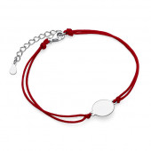 Bratara cu snur rosu cu banut argint DiAmanti Z1667B_R-DIA